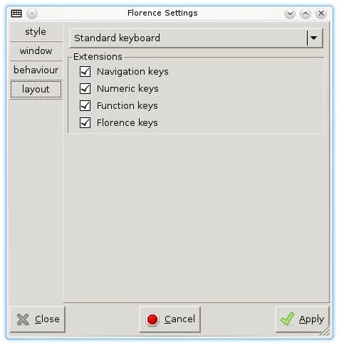 Shows the layout preferences dialog.